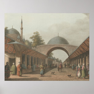 Burgas Ottoman Turk Market in Bulgaria Poster