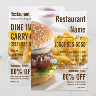 Burger 5x7 Flyer Invitation