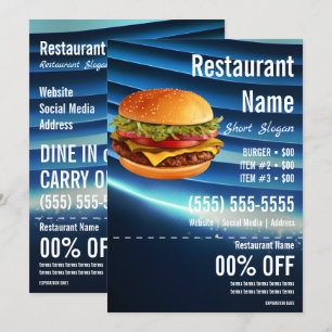 Burger 5x7 Flyer Invitation