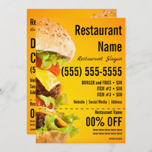 Burger 5x7 Flyer Invitation