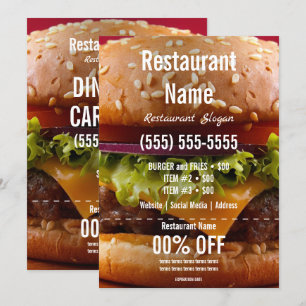 Burger 5x7 Flyer Invitation