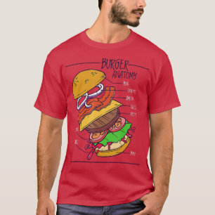 Burger anatomy structure cheeseburger hamburger gi T-Shirt