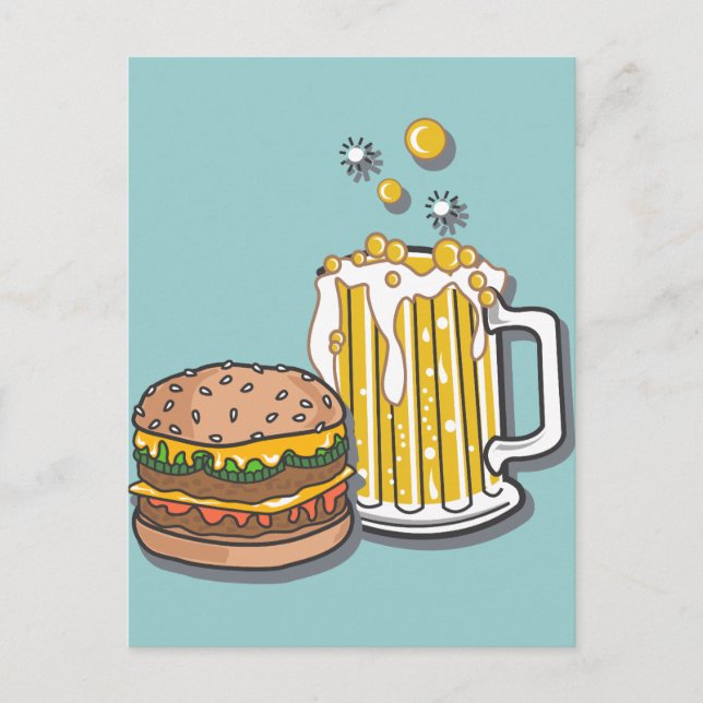 Burger and a Brew Postcard (Front)