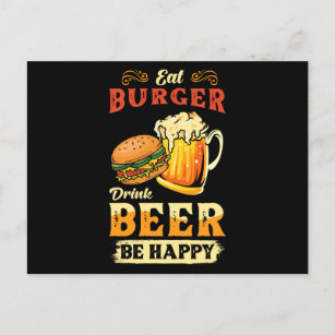 Burger And Beer Postcard