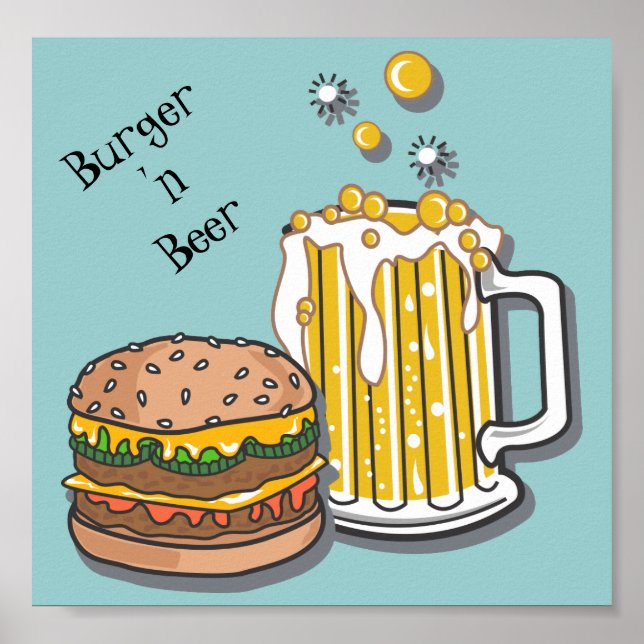 Burger and Beer Poster (Front)