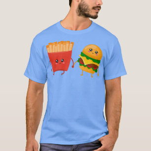 Burger And Fries Couple Burger with French Fries P T-Shirt
