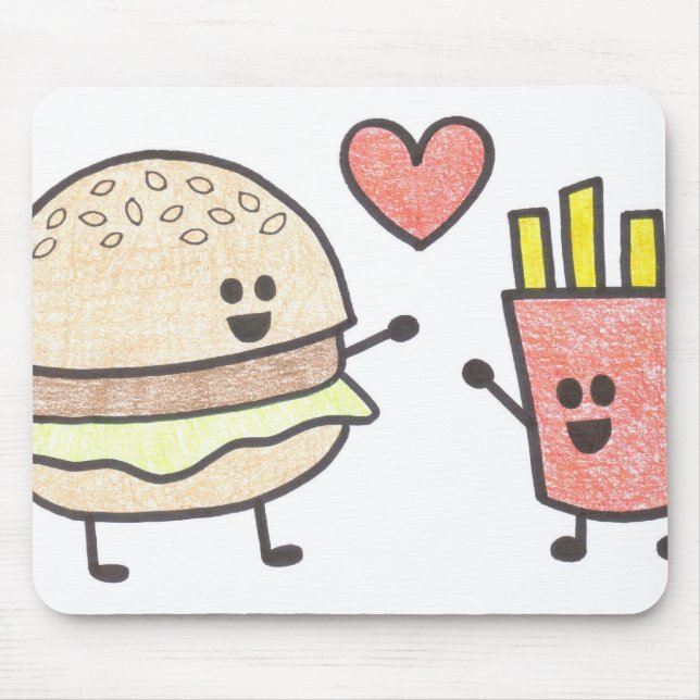 Burger and Fries Mousepad (Front)