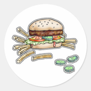 BURGER and FRIES STICKER