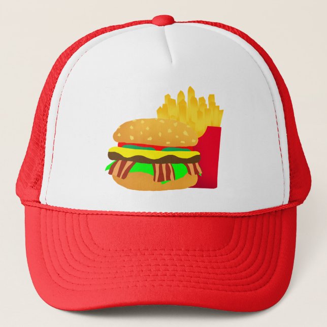 Burger and Fries Trucker Hat (Front)