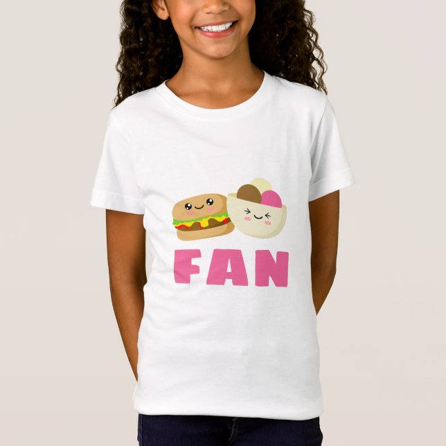 Burger and Ice-cream fan T-Shirt (Front)