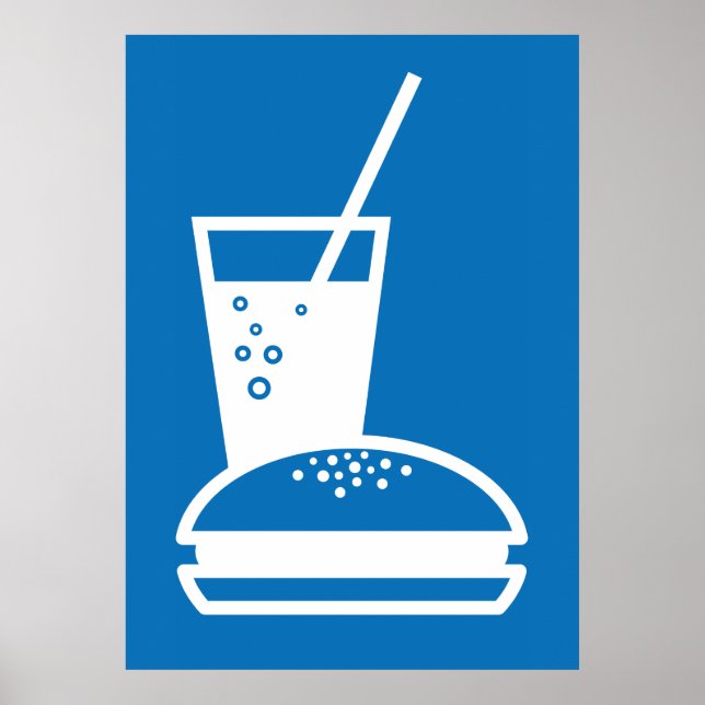 burger and lemonade blue taste explosion poster (Front)