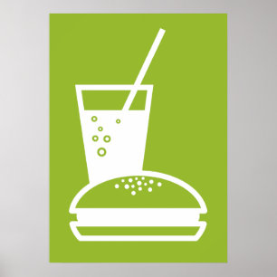 burger and lemonade green taste explosion poster