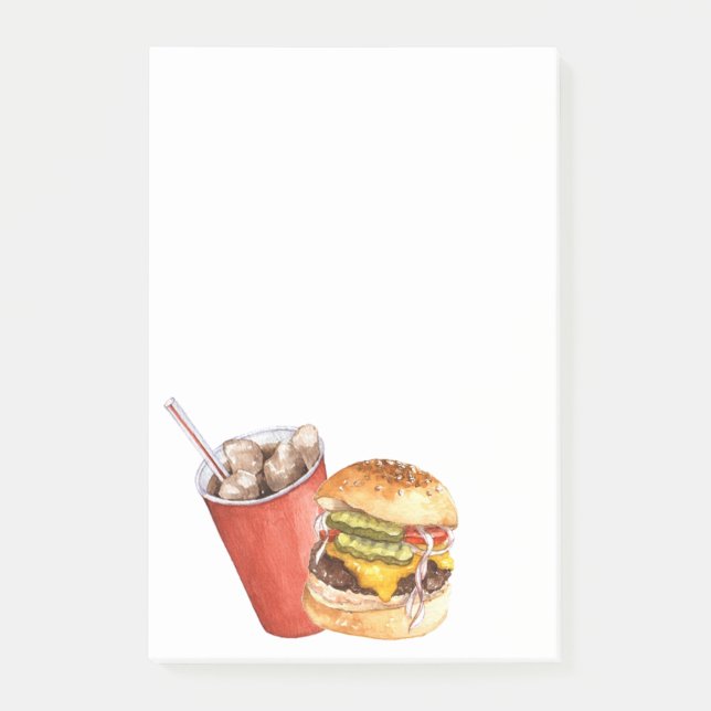 Burger and post-it notes (Front)