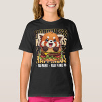 Burger And Red Pandas Make Me Happy