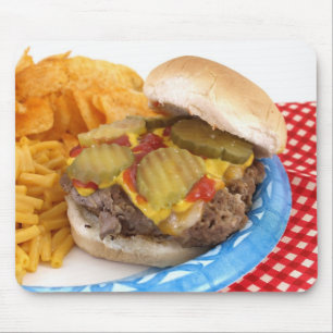 Burger and Sides Mouse Mat