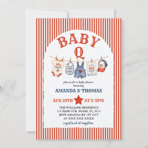 Burger Baby-Q Baby Shower Invitation