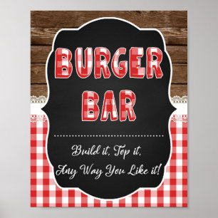 Burger Bar Sign - Red Baby Q