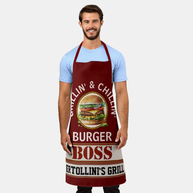 Burger Boss All-Over Print Apron (Worn)