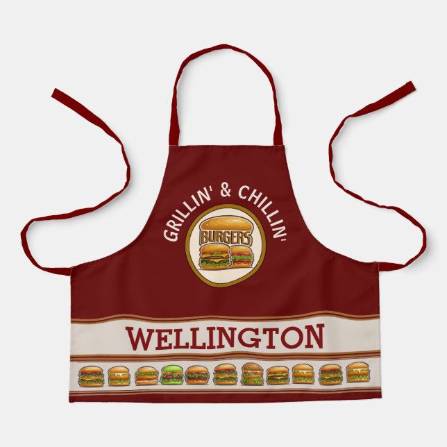 Burger Boss All-Over Print Apron (Front)