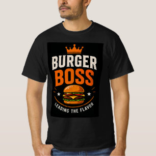 🍔 Burger Boss Grill Restaurant Team Leader 👑 T-Shirt
