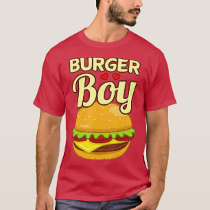 Burger Boy Cheeseburger Hamburger Food Lover  T-Shirt