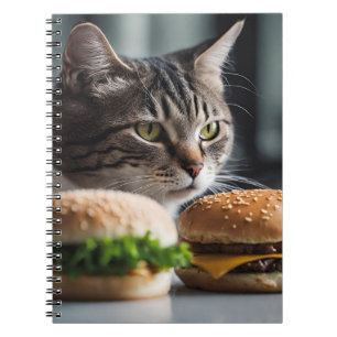 Burger Buddy- cat art Notebook