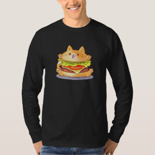 Burger Cat Catburger Cute Hamburger Bun Foodie T-Shirt