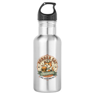 Burger Cat Mascot Cat Fast Food Mascot Cat Vintage 532 Ml Water Bottle