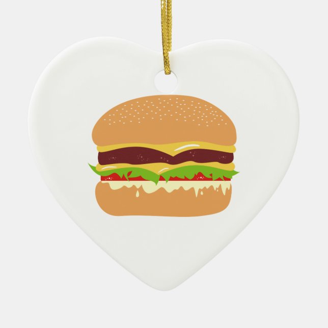 burger ceramic tree decoration (Front)