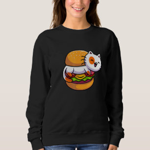 Burger cheeseburgers hamburger fast food snacks ba sweatshirt