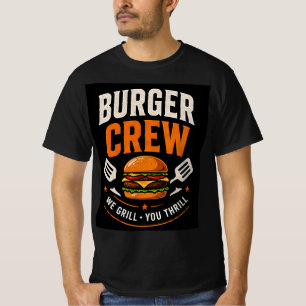 🍔 Burger Crew Fast Food Restaurant Staff 👨🍳 T-Shirt