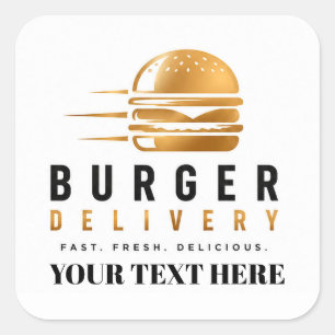 🍔 Burger Delivery Driver Team Uniform Crew 🚗 Square Sticker