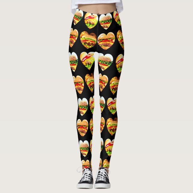 Burger Desire FoodMood Leggings (Front)