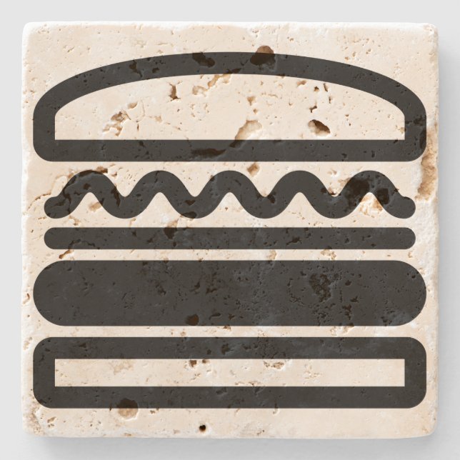 Burger Dreams Stone Coaster (Front)