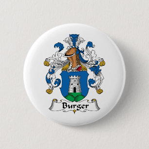 Burger Family Crest 6 Cm Round Badge