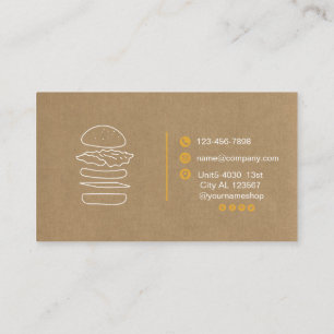 Burger Fast Food Business Card