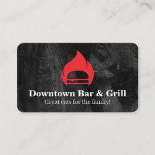 Burger Flame Fire   Restaurant  Business Card