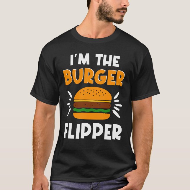 Burger Flipper Hamburger Lover T-Shirt (Front)