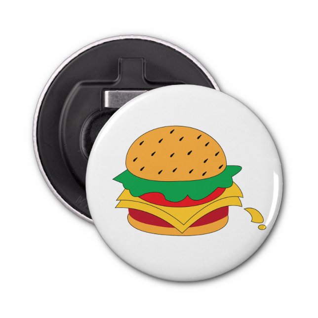 Burger food no diet  bottle opener (Front)