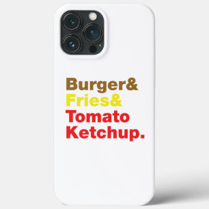 Burger & Fries & Tomato Ketchup. iPhone 13 Pro Max Case