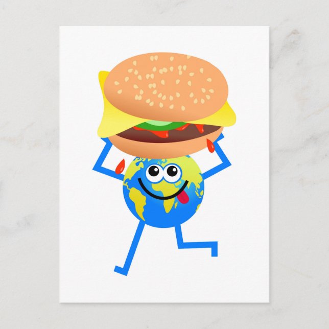Burger Globe Postcard (Front)