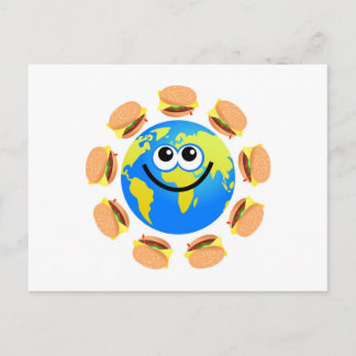 Burger Globe Postcard