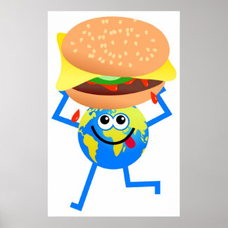 Burger Globe Poster
