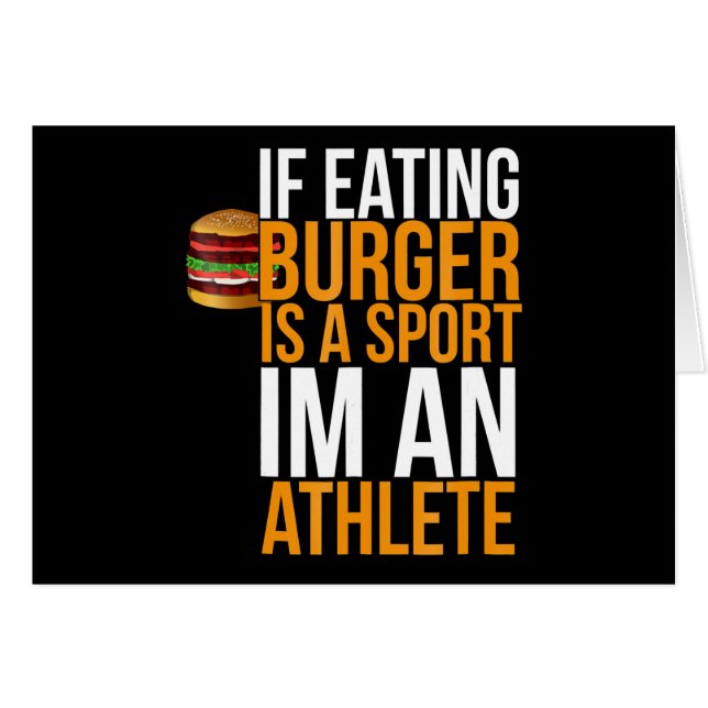 Burger Hamburger BBQ Humour Funny Pun Gift Idea (Front Horizontal)