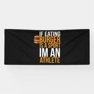 Burger Hamburger BBQ Humour Funny Pun Gift Idea Banner