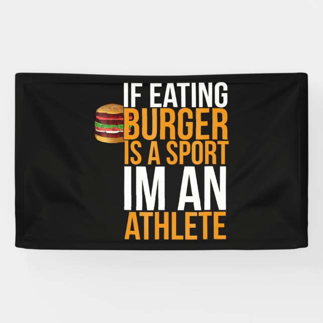 Burger Hamburger BBQ Humour Funny Pun Gift Idea Banner (Horizontal)