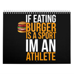 Burger Hamburger BBQ Humour Funny Pun Gift Idea Calendar
