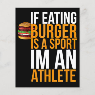 Burger Hamburger BBQ Humour Funny Pun Gift Idea Flyer