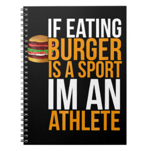 Burger Hamburger BBQ Humour Funny Pun Gift Idea Notebook