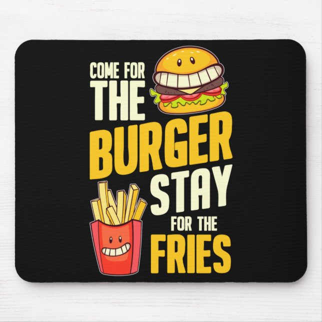 Burger hamburger bbq meat - cheeseburger mouse mat (Front)